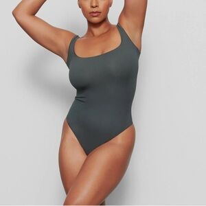 Skims Cotton Ribbed Body Suit